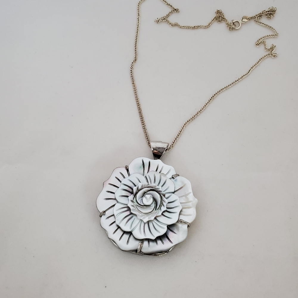 Statement Flower Necklace - image 1